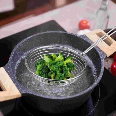 3 Pcs Stainless Steel Small Colander Spider Slotted Spoons