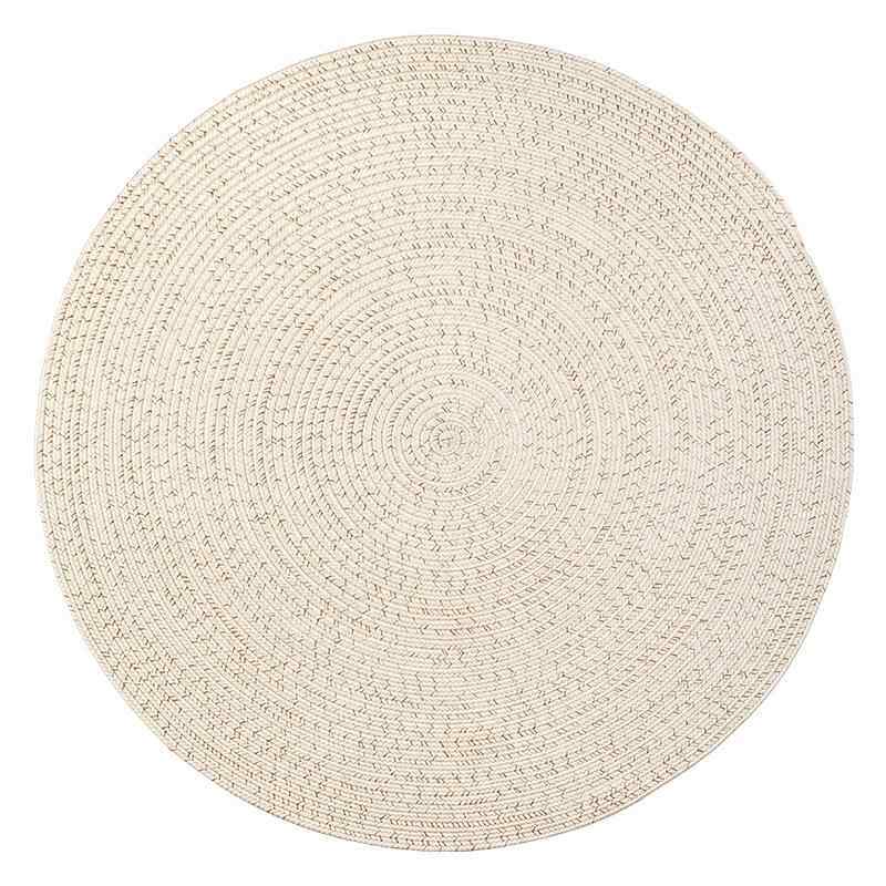 高档KENZ织AKI 编款发旋厅转椅地垫卧室沙茶几客圆形素色简约无胶