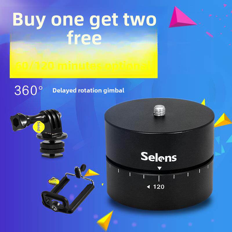 selens 360度自动旋转云台单反相机gopro7微单延时摄影定时外拍全