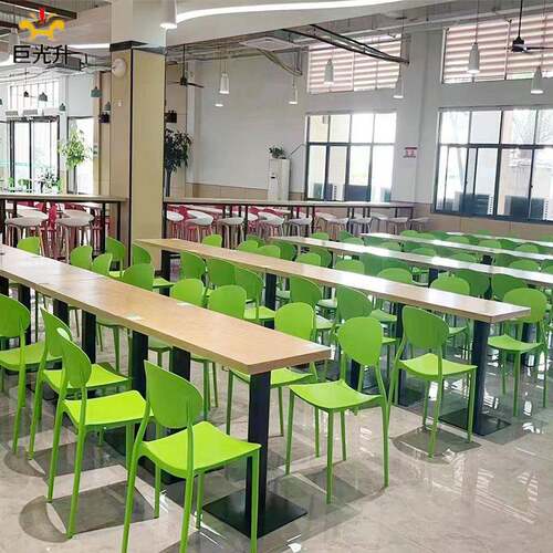厂家供应食堂餐桌椅工地学校食堂餐厅四人六人配套食堂餐桌椅