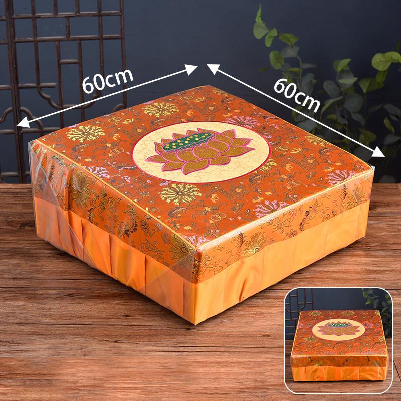 跪垫佛家大拜垫拜佛垫家用莲花实木加厚磕大头垫上香拜凳礼佛用品