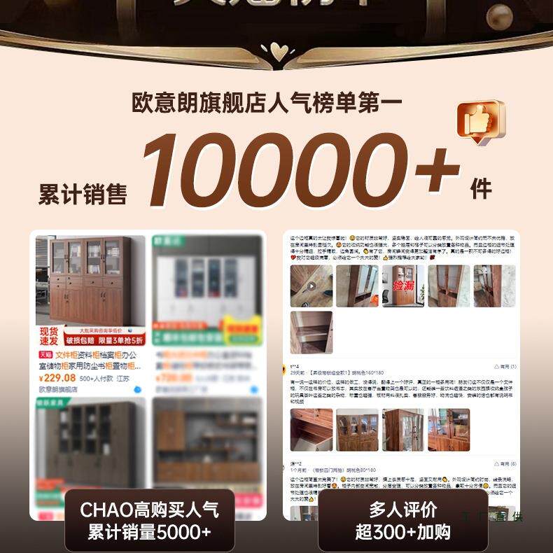 文件柜资料柜档案柜办公室储物柜家用防尘书柜置物柜木质办公柜子