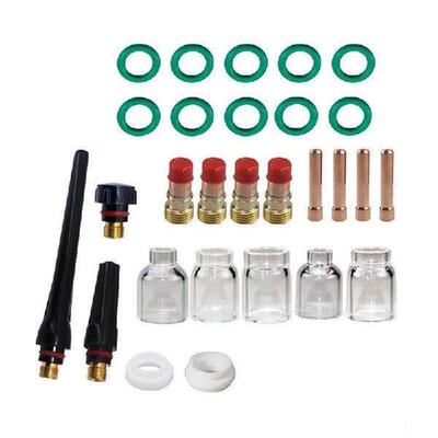 A21Q -28Pcs TIG Welding Torch Accessories Stubby Lens 4 -12