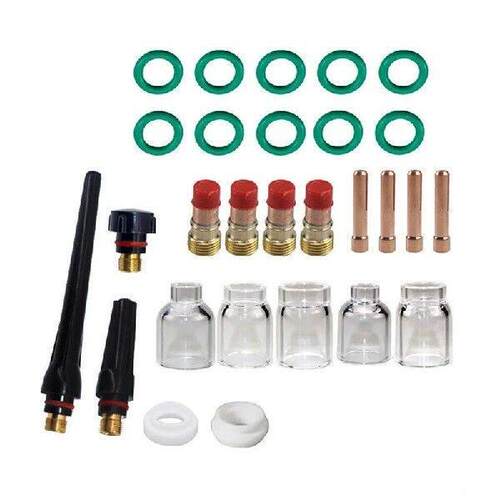 A21Q -28Pcs TIG Welding Torch Accessories Stubby Lens 4 -12
