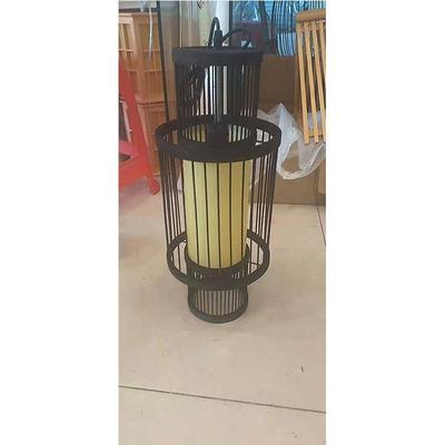 12554pok船区中式仿营竹古竹藤灯吊灯茶室东南亚日式藤艺笼编织竹