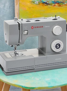 胜家6335M缝纫机家用多功能吃厚型电动脚踏台式带锁边锁扣眼衣车