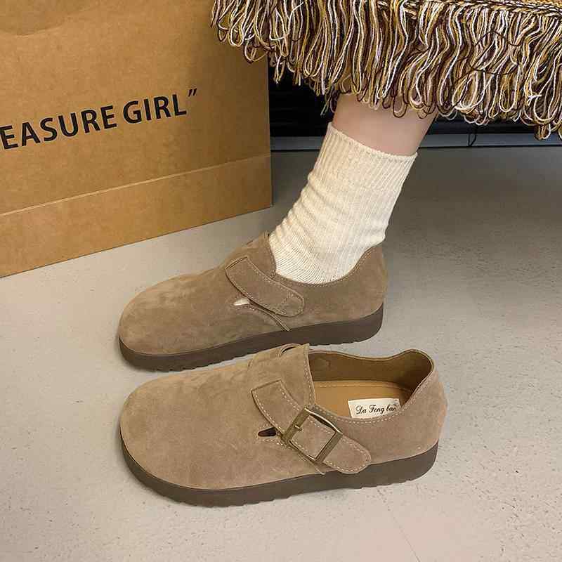 春季厚底勃肯鞋女2026新款时尚百搭乐福鞋一脚蹬软底舒适单0116z,女鞋,勃肯鞋/软木鞋,淘宝优惠券,粉丝福利购,淘宝优惠卷