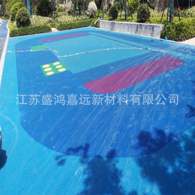 塑胶跑道材料厂家蓝色epdm透气型体育馆1mm混合型全塑型跑道