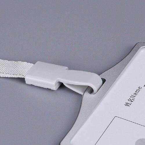 Horizontal Style Aluminum Alloy ID Card Holder with Lanyard