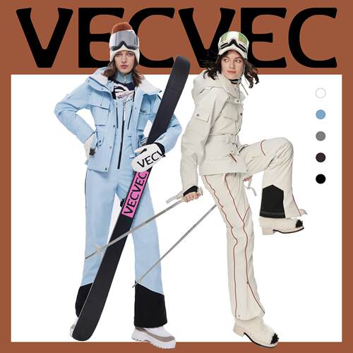 VECVEC单板滑雪服套装女款背带裤防风防水加厚保暖双板滑雪衣专业
