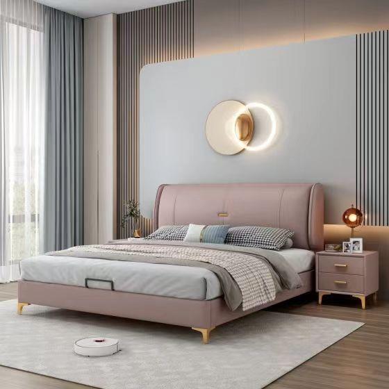 轻奢包床现双软免洗科技布床1.8米1.5米主卧代简约高人箱收JXG纳