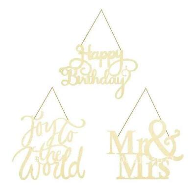 Home Wooden Signs Happy Birthday/Hello/Welcome/Mr Mrs