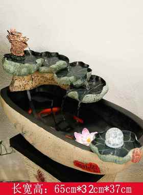 正品开业品假山水喷流泉摆落地水礼景招财客厅循环件水鱼缸创意加