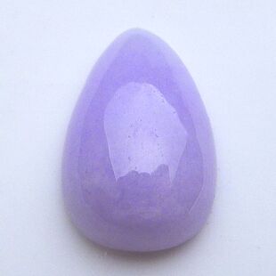 翡翠淡紫粉紫水滴蛋面缅甸天然翡翠玉戒面裸石蛋面戒指面2.39g