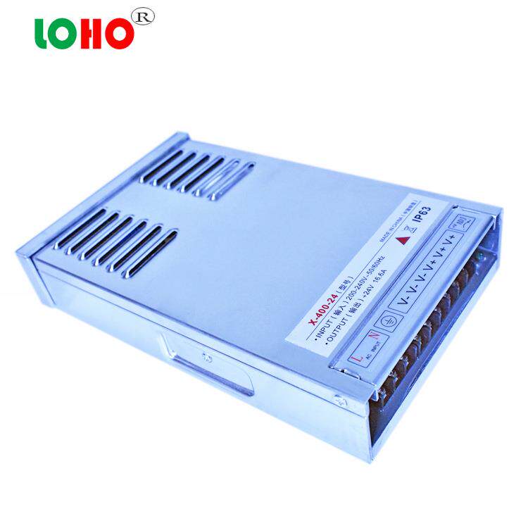 静音款超薄12V24V400W防雨防潮灌胶24V12V400WLED发光字防雨电源