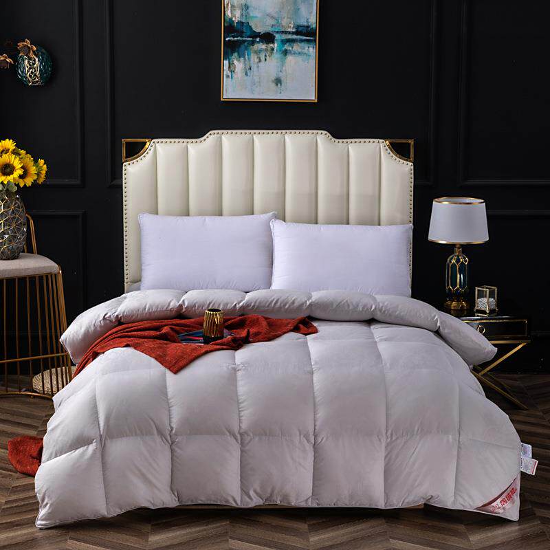 羽绒被95白鹅绒加厚冬被鸭绒被80支棉提花双层立体被壳被芯被子