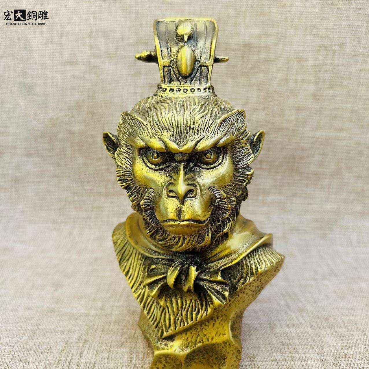 大号美猴王孙悟空铜像静思斗战大圣归来定火眼金睛铜像做齐天大圣