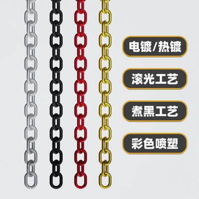 G8锈0起重链条锰钢0业4镀锌不WMK钢起重葫芦原色链煮黑工铁链条条