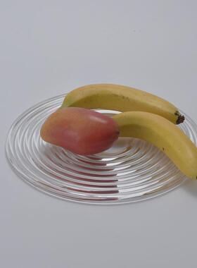 现代简约欧式新中波浪纹凹形凸式圆盘摆件样板房托售楼处MC-TY-10