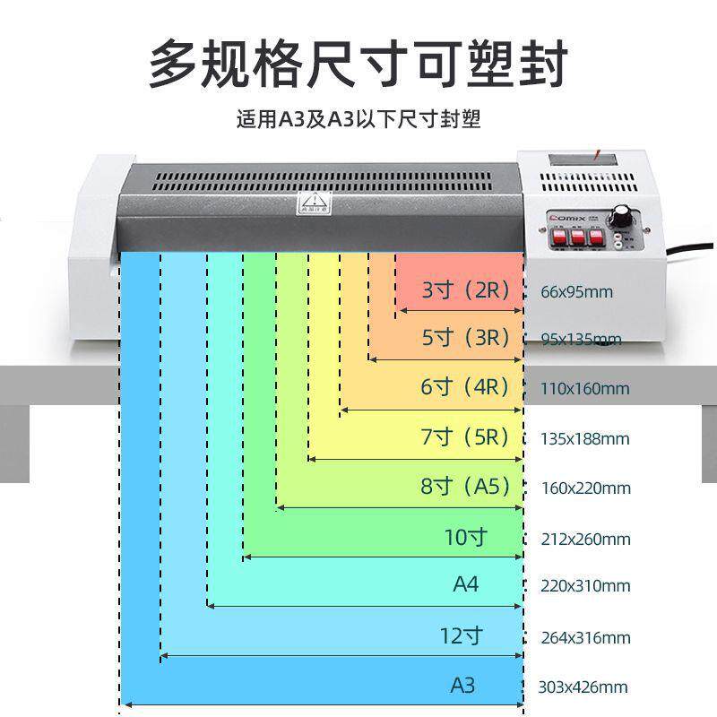 齐心多功能塑封机办公家用覆膜机多功能商用过塑机a4a3通用照片过