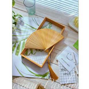 中国风全竹扇子折扇镂空古风男女士折叠扇手工小5寸舞蹈黑