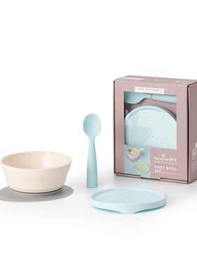 miniware新品树薯淀粉新生宝宝组辅食碗吸盘碗儿童防摔餐具套餐