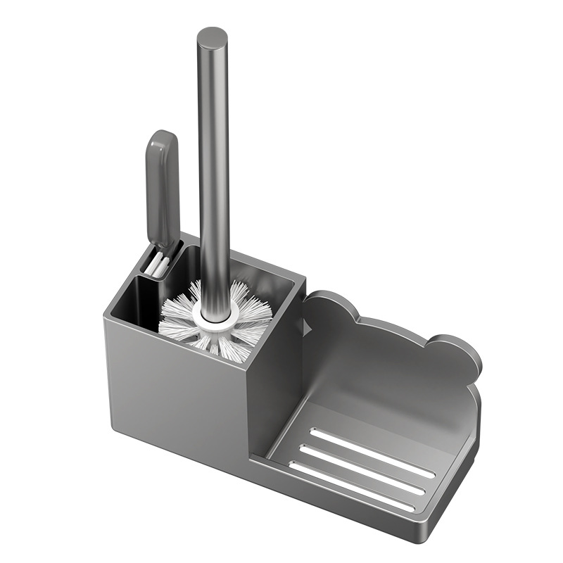 卫生间马桶刷壁挂式置物架家用无死角厕所免打孔清洁马桶刷子神器