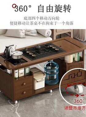 非茶水柜茶边茶车移动w阳小台茶台烧水一体实AKCC-1木家壶用茶桌