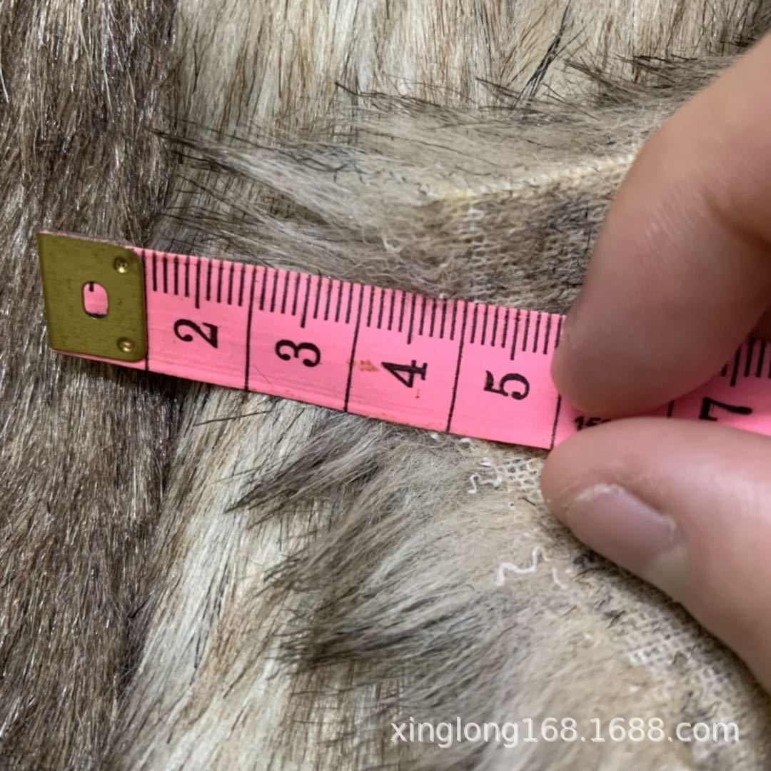 人造长毛绒 3cm长毛绒 三色毛 夹丝染尖毛绒 貉子毛 仿狼毛面料