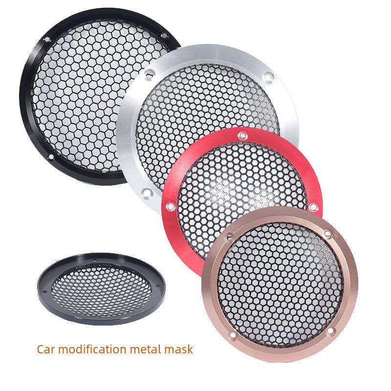 3寸喇叭网罩汽车铝A柱改装金属面罩1.5寸2.5寸4寸6.5寸扬声器网罩