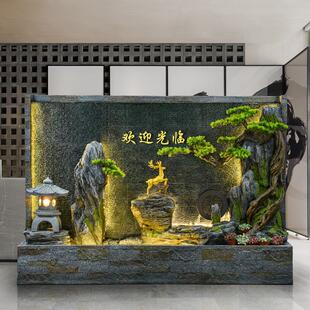 水幕墙流水墙店假山流水喷泉客厅阳台酒会摆NCR所别墅外庭院景观