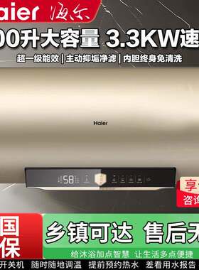 海.尔电热水器洗澡家用80升100升L大容量卫生间储水式租房速热节