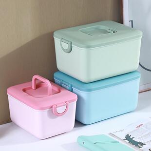 北欧风格儿童收纳箱 马卡龙色家用整理箱 加大号塑料储物盒 儿童