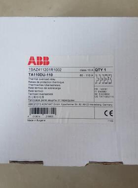 原装ABB热过载继电器 TA110DU-110M (80-110A)