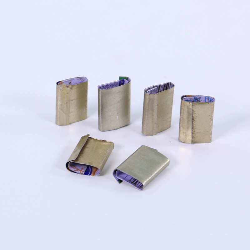 铁皮扣 黄扣 镀铜打包扣 黄色打包扣 回料铁皮扣 打包带铁皮扣