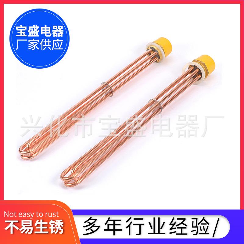 六角头加热管DN40螺纹法兰太阳能水箱电热管锅炉电加热器