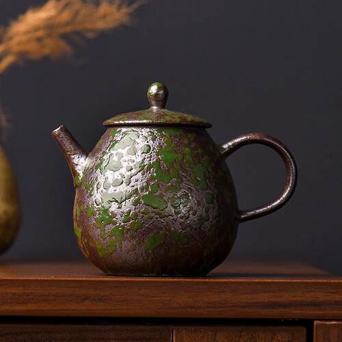 复古窑变古烧龙旦壶功夫茶具原矿粗陶分泡茶器家用陶瓷泡茶壶单壶
