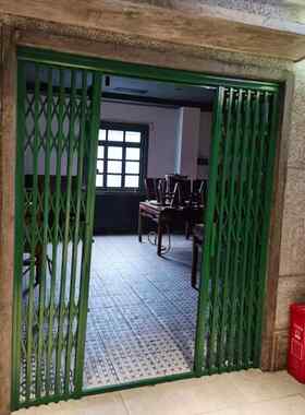 覆古装饰折叠门扁铁拉闸门商铺门和谐门不锈钢烤漆门电梯伸缩门