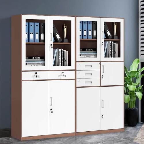 文件柜资柜办公档案凭证储料存柜套色铁GC-6754制带室锁柜财务收