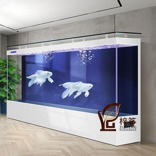 背滤方形鱼缸中大型靠墙家用免换水生态循环水族箱办公室智能全套