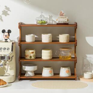 收杯架架杯子纳置物家用多层桌面茶杯架子柜茶具收纳架餐2558边水