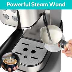 Aeomjk美规家用半自动一体意式浓缩高压萃取打奶泡5020