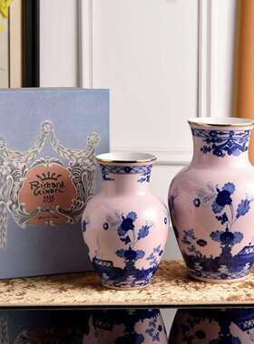 意大利Ginori1735意式东方系列水墨创意家居玄关摆件陶瓷桌面花瓶