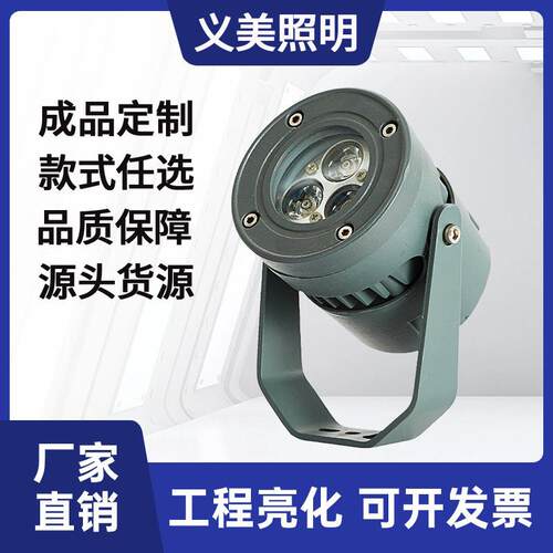 LED射灯户外投光灯3W6W9W12W18W24W36W景观灯广场花园亮化照明