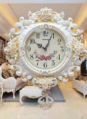 欧意式钟表创摇摆钟尚挂表复古静ERZ音挂大客厅时钟卧时室石英钟