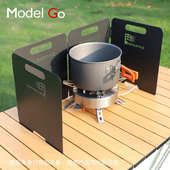 聚 防风 MODEGOL牧蝶谷户外挡风板4片加高挡风遮风板 折叠挡风板