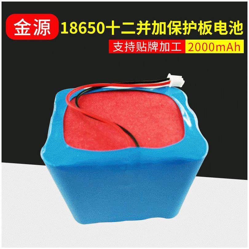 18650-2000MAH十二并加保护板电池组可充电电池组