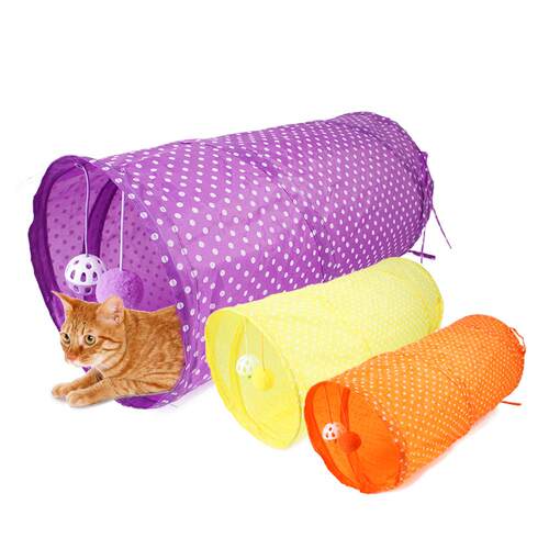 厂家直销新款宠物用品猫玩具 猫咪猫隧道玩具可折叠猫通道跑道