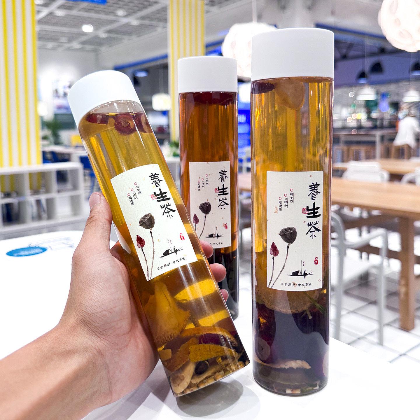 耐高温冷泡茶瓶圆柱500ml一次性PP塑料透明奶茶果汁饮料瓶 外卖杯