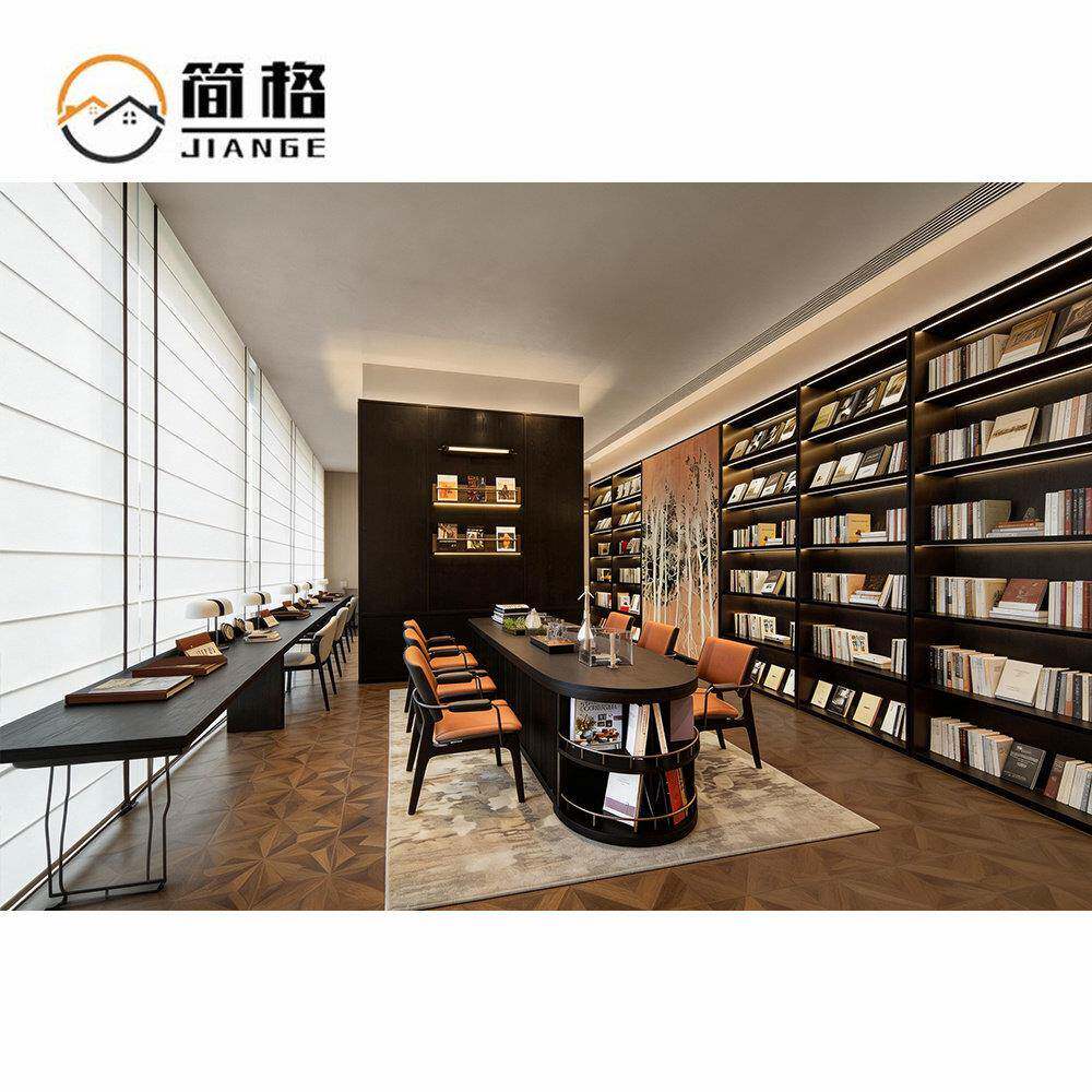 需定制图书馆阅读桌咖啡厅吧台现代酒店大堂休闲区书吧阅览桌家具